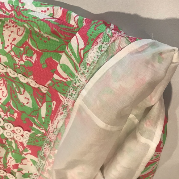 LILY PULITZER pink & green sheath dress sz 6 - Picture 13 of 13